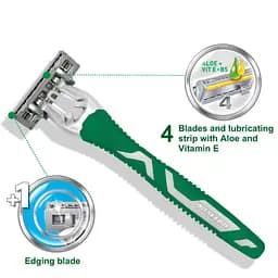 Бритва одноразова Wilkinson Sword Quattro Titanium Sensitive, 1 шт. - мініатюра 2