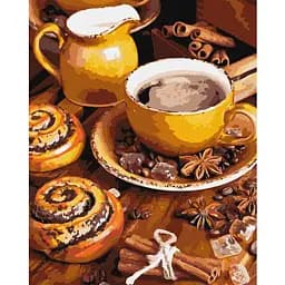 Картина по номерам Ideyka Кофейное наслаждение KHO5667 40х50 см