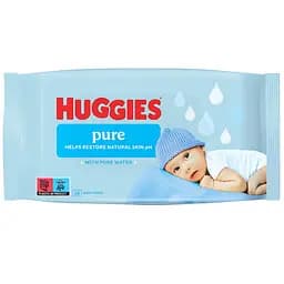 Вологі серветки Huggies Pure 56 шт.