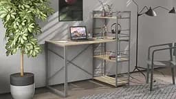Письмовий стіл Ferrum-decor Серії Конект з етажеркою 75x120x60 сірий ДСП Дуб Сонома 16мм (FRD-104233) - мініатюра 5