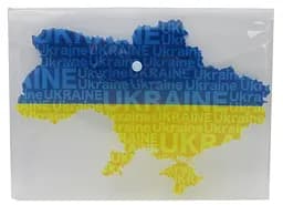 Папка-кнопка А4+, 18 мкм, Карта Украины, 23.5x33 см