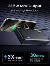 УМБ Ugreen 20000mAh 22,5W PD 2хUSB-A +2xUSB-C Black (PB312) - мініатюра 4