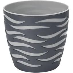 Горщик для квітів Form-Plastic Sahara Duo-18 2.9 л антрацитово-сірий (4410-014+040 W)