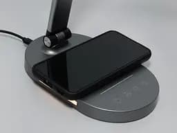 Настільна лампа LED Diasha A5508GR wireless charge, 14W, бездротова зарядка, димер, таймер, сучасний стиль - мініатюра 4