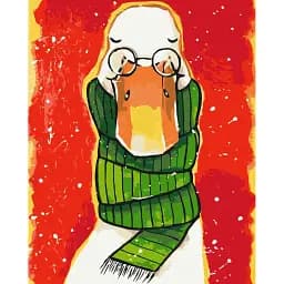 Картина по номерам Brushme Теплый шарф © ANNART 40x50 см