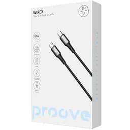 Кабель Proove WireX Type-C to Type-C 60W (1m) black - мініатюра 2