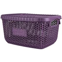 Кошик Violet House Віолетта Prune з кришкою, фіолетовий, 5 л (1009 Віолетта PRUNE с/кр. 5 л)