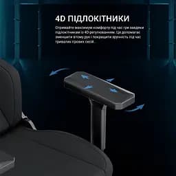 Крісло ігрове Anda Seat Phantom 3 XL Dark Gray Fabric (AD18XL-52-GB-F-G01) - мініатюра 10