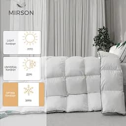 Ковдра пухова MirSon Imperial Style, зимова, 205х172 см, біла із зеленим кантом - мініатюра 2
