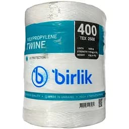 Шпагат полипропиленовый Birlik 4 кг x 2500 ТЕХ 400 м/кг белый
