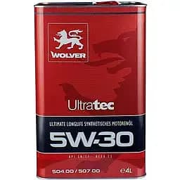 Олива моторна Wolver Ultratec 5W-30, 504/507 C3 API SN/CF 4 л (26347)
