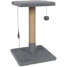 Дряпка Природа Фелікс, джут, штучне хутро, світло-сіра (PR242525)