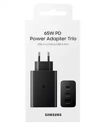 Блок живлення USB C 65W 3 порти універсальний адаптер для смартфона мультипорт потужна зарядка мережевий блок Чорний - мініатюра 4