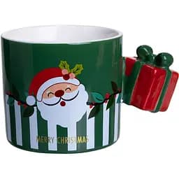 Чашка порцелянова Merry Christmas 400 мл зелений Yiwu FM-CS-49GR