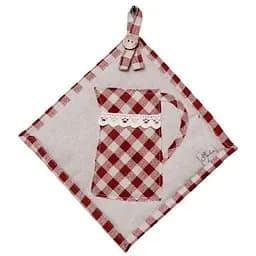 Прихватка Прованс Кувшин красная клетка 20х20 см (39355)