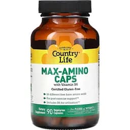 Комплекс Амінокислот з вітаміном B6 Country Life Max-Amino Cap 90 капсул