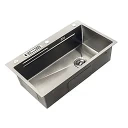 Кухонна мийка Mixxus Premium MH7545-SET-05 Nano-Silver MX9634, Нержавіюча сталь - мініатюра 3