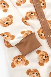 Комбінезон дитячий на манжетах Cute Bears двонитка з начосом - мініатюра 3
