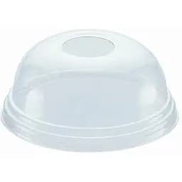 Крышка купольная не высокая с отверстием для стакана ПЭТ 200 мл, 300 мл, 500 мл 100 шт.