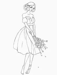 Розмальовка Жорж #girls#fashion#flowers (Z101031У) - мініатюра 5