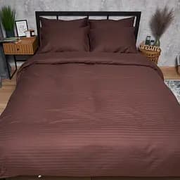 Підковдра Moon&Star Satin Stripe Warm Espresso Полуторна Євро 160x220 см - мініатюра 2