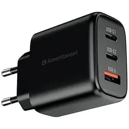 Адаптер питания на 3 порта ArmorStandart Resolute Power ARP-621 65W GaN черный