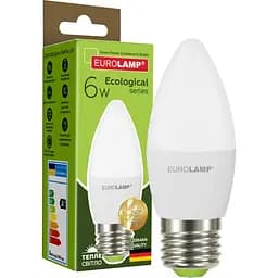 Светодиодная лампа Eurolamp LED Ecological Series, CL 6W, E27, 3000K (LED-CL-06273(P))