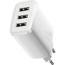Зарядний пристрій Baseus Compact Charger 3U 17W EU white (CCXJ020102)