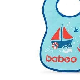 Нагрудник бавовняний Baboo Marine, 3+ міс., синій (11-011) - мініатюра 2