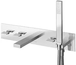 Смеситель для ванны Kohlman Excelent chrome + BOX скрытого монтажа QW269H Хром