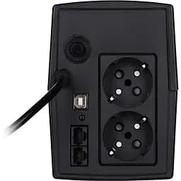 Джерело безперебійного живлення 2E DD650, 650VA/360W, LCD, USB, 2xSchuko - мініатюра 3
