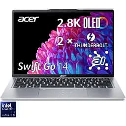Ноутбук Acer Swift Go 14 SFG14-73-55CQ Ultra 5 125U la 43GHz,14'',16GB LPDDR5X,512GB,Без ОС