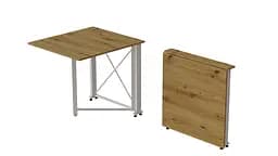 Стіл-книга трансформер Оріон 1 Ferrum-decor 750x810x730 Білий метал ДСП Дуб Артізан 16 мм (FRD-104609) - мініатюра 4