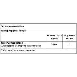 Бустер тестостерону Amix TribuLyn 90% 750 мг 90 капсул - мініатюра 2