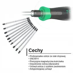 Набір викрутка з насадками 20 в 1 TOPTUL (PH,PZ,SL,Hex,Torx) GAAI2101 - мініатюра 4