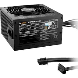 Блок живлення be quiet! 750 Вт System Power 11, Black, 80+ Bronze, Active PFC, 12 см, 1xMolex / 5xSATA / 1x16-pin / 3x6+2-pin / 1x4+4-pin / 1x8-pin / 1x24-pin, захист OCP/OVP/OPP/OTP/SCP/UVP/SIP (BP012EU) - мініатюра 2