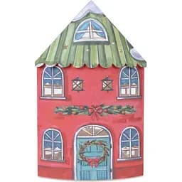 Новогодний декор Yes! Fun Домик-светильник LED 21 см красный (801214)