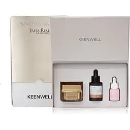 Набор для лица Keenwell Snow Drops Jalea Real ревитализирующий: дневной крем + сыворотка-концентрат для лица + сыворотка-концентрат вокруг глаз