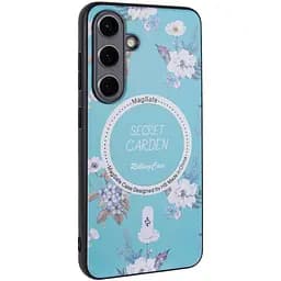 TPU+PC чохол Secret Garden with MagFit для Samsung Galaxy S24 FE Mint