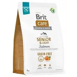 Сухой корм Brit Care Dog Grain-free Senior & Light для стареющих беззерновых собак с лососем 3 кг