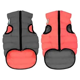 Курточка для собак AiryVest двостороння, S35, коралово-сіра