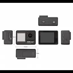 Екшн-камера з двома дисплеями Action Camera Q60 16MP 4K 60 FPS - мініатюра 4
