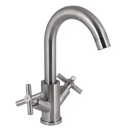 Смеситель для кухни Lidz Wind 161F двухвентильный LDWIN161FNKS46098 Nickel Нержавеющая сталь