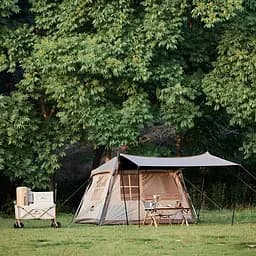 Намет чотиримісний Naturehike Village (CNK2300ZP022) малий, Коричневий - мініатюра 10
