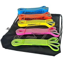 Набір двошарових гумок для підтягування EasyFit Premium 2-63 кг (5 шт.) (EF-2635s)