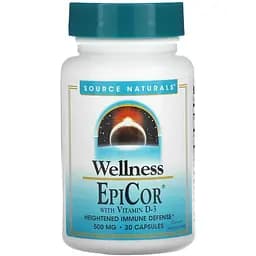 Эпикор + Витамин Д3 Source Naturals 500 мг 30 капсул