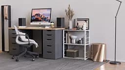 Етажерка 3/60 Ferrum-decor Серії Коннект 75x60x28 білий ДСП Бетон 16мм (FRD-104262) - мініатюра 3