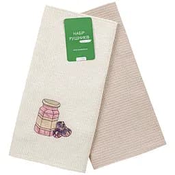 Набор кухонных полотенец Home Line Банка с вафельным джемом 45x60 см 2 шт. (167084)