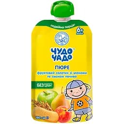 Пюре детское Чудо-Чадо Фруктовый салатик с печеньем и злаками 180 г