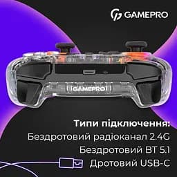 Геймпад GamePro бездротовий прозорий (GPX13T) - мініатюра 14